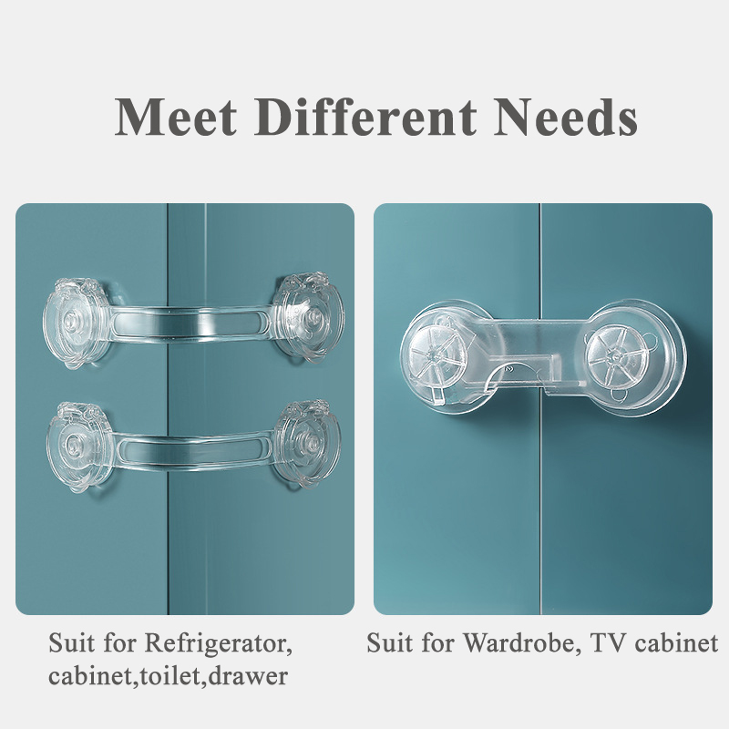 4/8 pieces / Safety Lock Baby Child Safety Care Plastic Lock With Baby Protection Drawer Door Cabinet Cupboard Toilet