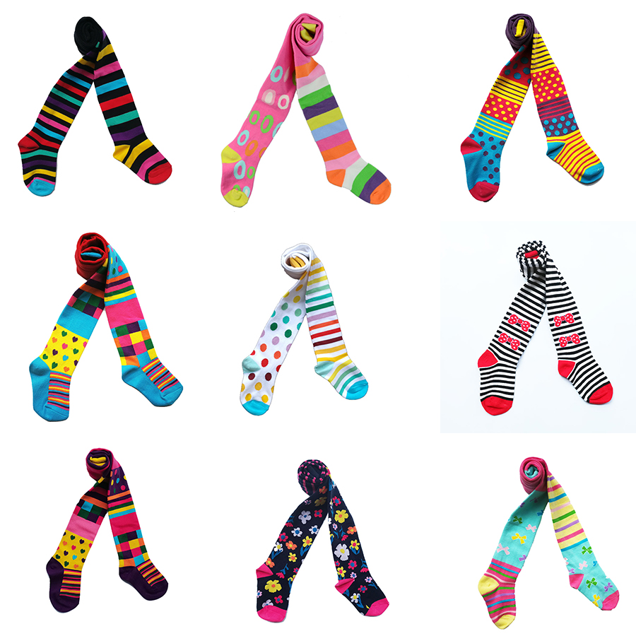 Spring Autumn Children Striped Tights  Baby Girl Pantyhose Cotton Knitted  Kids Stocking Baby Cute Tights