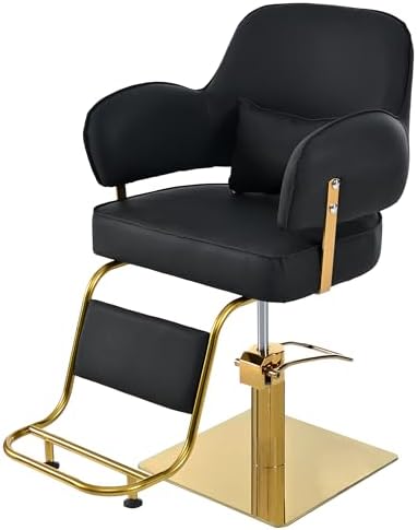 Barber Chair Hair Salon Chair Heavy Duty Modern Barber Chairs Adjustable Salon Chair Spa Beauty Equipment with Heavy Duty Hydraulic Pump Max Load Weight 330lbs