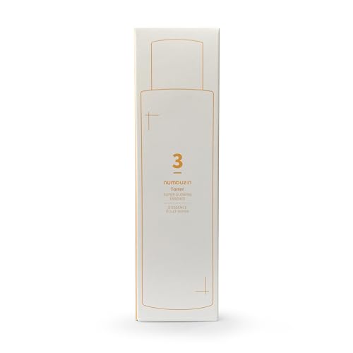 numbuzin No.3 Super Glowing Essence Toner | Skin Radiance, Pore Tightening, Skin Texture, Hydration | Fermented Ingredients, Niacinamide, Galactomyces | Korean Skin Care | 6.76 fl oz
