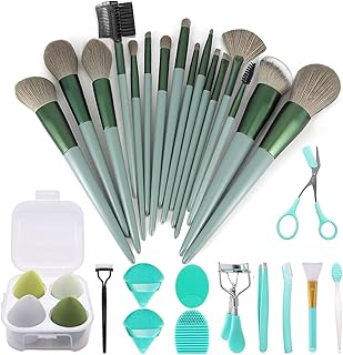 Koccido Makeup Brushes 30 Pcs Makeup Kit,Foundation Brush Eyeshadow Brush Make up Brushes Set (Green, 30 Piece Set Large)