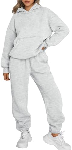 Trendy Queen Sweatsuits Women 2 Piece Outfit Two Piece Lounge Sets Hoodies and Sweatpants Fall Fashion Clothes 2024 Tracksuit