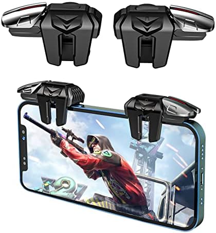 Newseego 2022 New Model Mobile Game Controller Trigger,Mobile Game Accessories 6 Finger Trigger Sensitive Shoot Target Buttons Smartphone Game Controller Gamepad for PUBG/Survival Rules/Knives Out