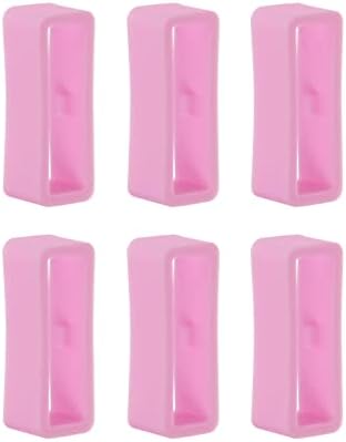 6pcs Watch Strap Loop Fastener Rings 20mm, Pink